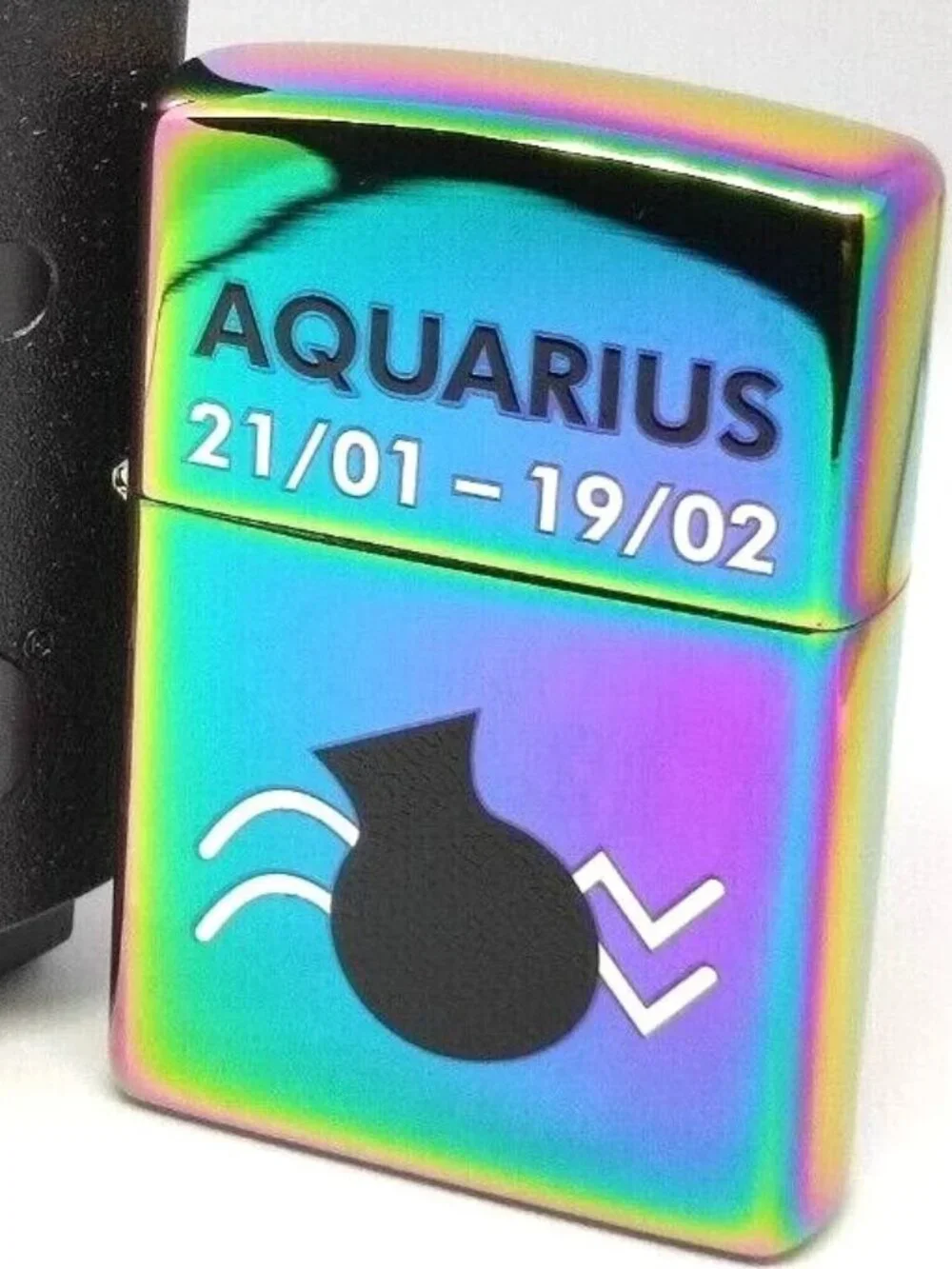 2008 Astrology Aquarius Spectrum Finish Zippo Lighter